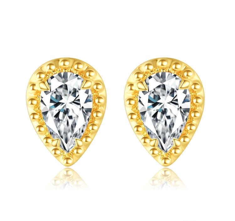 フープピアス 0.581ct K18イエローゴールド 総重量1.48g