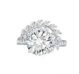 ビザンリング 主石5.003ct 副石1.193ct K18ホワイトゴールド 6.77g 鑑定書付き