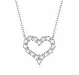 ダイヤモンドペンダントネックレス K9 ホワイトゴールド 0.628ct 45cm 2.682g