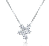 クラスターペンダントネックレス1.073ct 45cm Pt950 5.94g 鑑定書付き