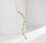 ドロップビーズネックレス 約0.9ct K14 2.49g 45cm
