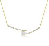 ドロップペンダントネックレス 約0.7ct K14イエローゴールド 2.246g 45cm 鑑定書あり