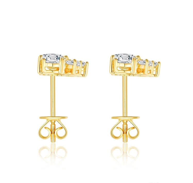 ラディアントフープピアス 0.825ct K18 ホワイトゴールド 総重量1.72g