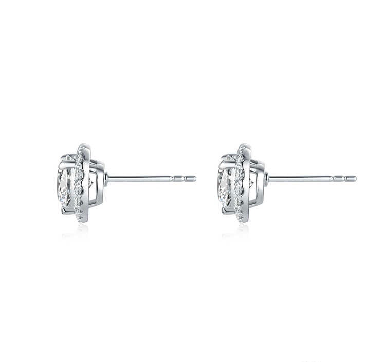ハートホックピアス 主石1.042ct 副石0.271ct K18ホワイトゴールド 総重量2.01g