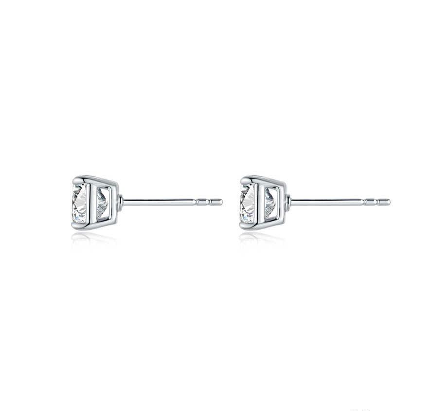 ソリティアスタッドピアス 1.158ct K18ホワイトゴールド 総重量1.18g