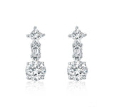 ドロップダングルピアス 主石0.303ct 副石0.603ct K18イエローゴールド ホワイトゴールドに変更可 総重量1.4g