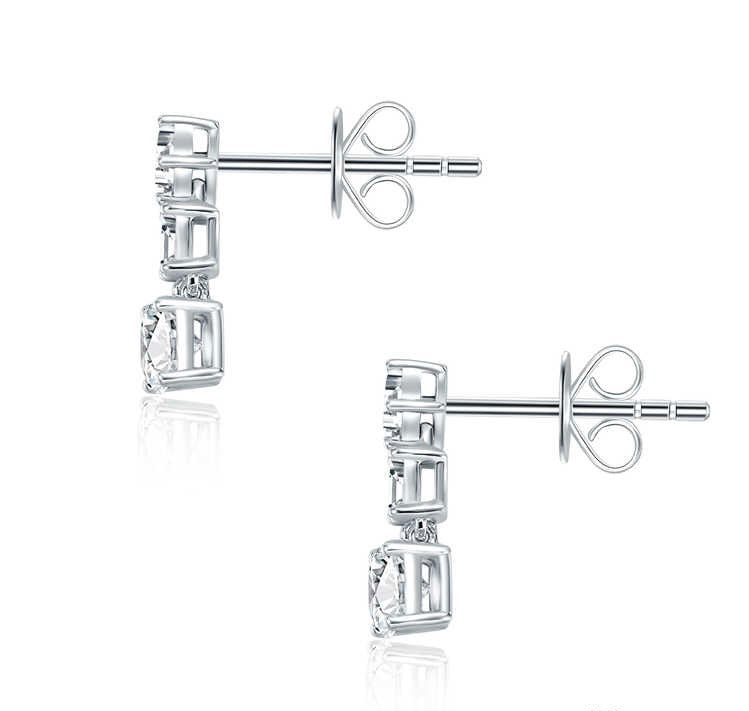 ドロップダングルピアス 主石0.303ct 副石0.603ct K18イエローゴールド ホワイトゴールドに変更可 総重量1.4g