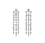 シャンデリアピアス 2.329ct K18ホワイトゴールド 総重量10.870g