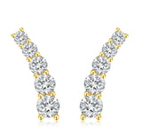 グラデーションダングルピアス 1.129ct K18イエローゴールド ホワイトゴールドに変更可 総重量2.35g