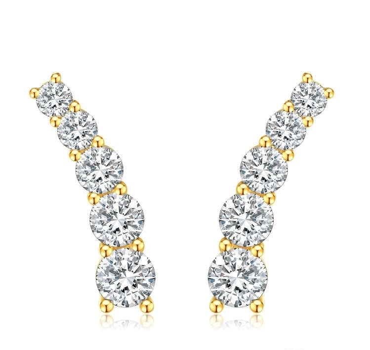 グラデーションダングルピアス 1.129ct K18イエローゴールド ホワイトゴールドに変更可 総重量2.35g