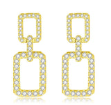 レクタングルダングルピアス 0.654ct K18イエローゴールド 総重量3.48g