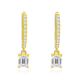 クッションカットスタッドピアス 主石0.54ct 副石0.142ct K14イエローゴールド 総重量1.22g