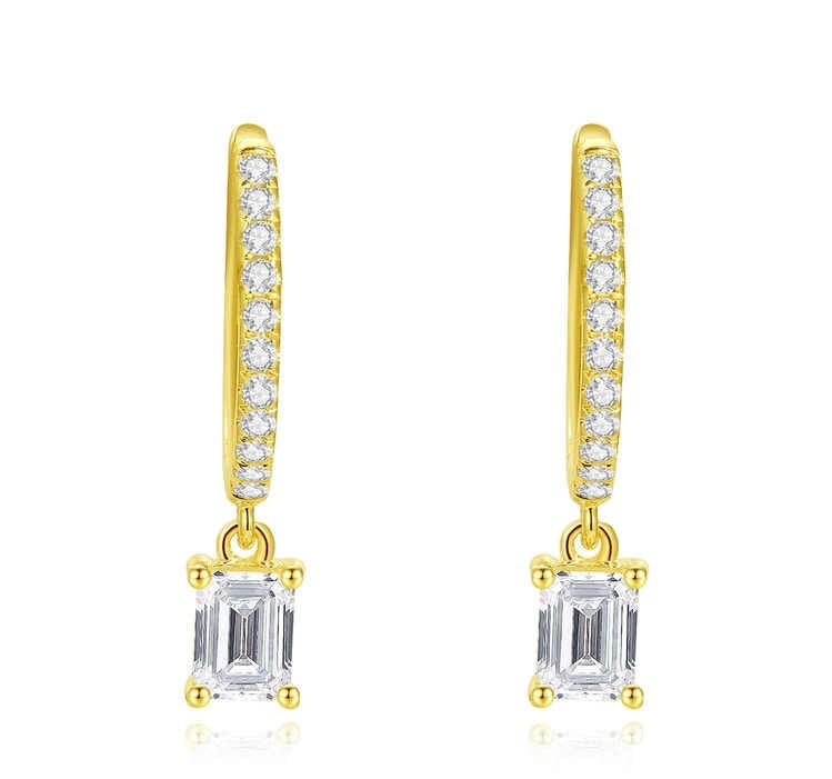 クッションカットスタッドピアス 主石0.54ct 副石0.142ct K14イエローゴールド 総重量1.22g