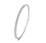 ダイヤモンドケーブルチェーンブレスレット 0.827ct K18ホワイトゴールド 総重量6.22g。