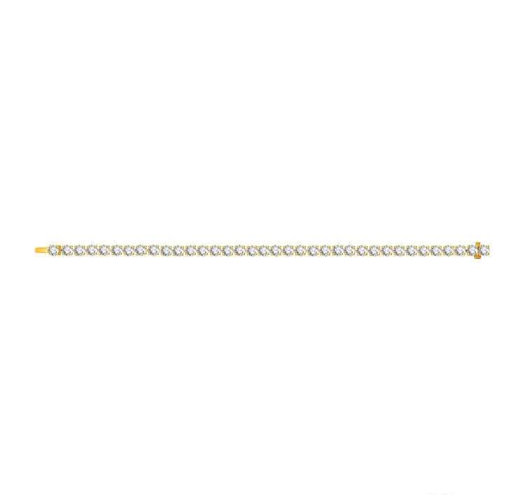 テニスブレスレット 5.234ct K14イエローゴールド 約18cm 総重量9.3cm