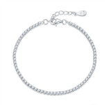 チェーンブレスレット フルダイヤ 1.28ct S925 イエローシルバーに変更可 総重量2.53g