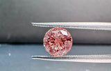 ピンクラボダイヤモンド 1.03ct ラウンドカット VS1 鑑定書付き