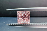 ピンクラボダイヤモンド 1.07ct クッションカット VVS2 鑑定書付き