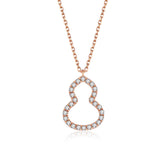 ドロップペンダントネックレス 約0.6ct K18ピンクゴールド 約2.21g 45cm