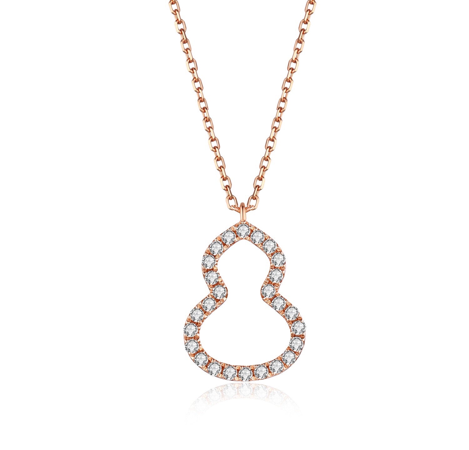 ドロップペンダントネックレス 約0.6ct K18ピンクゴールド 約2.21g 45cm